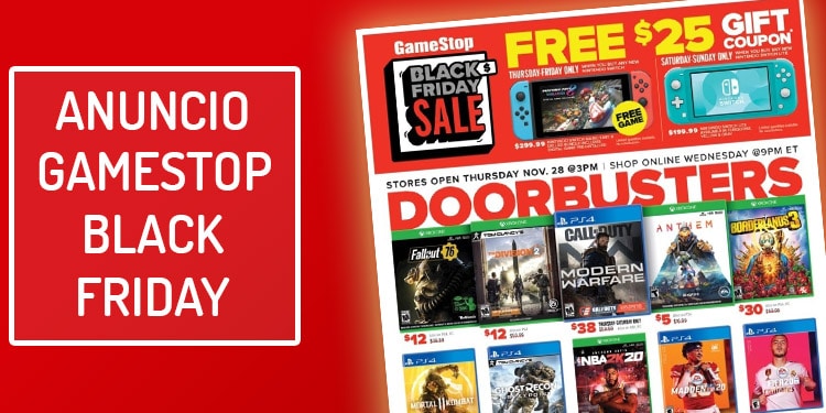 folleto gamestop black friday viernes negro anuncio