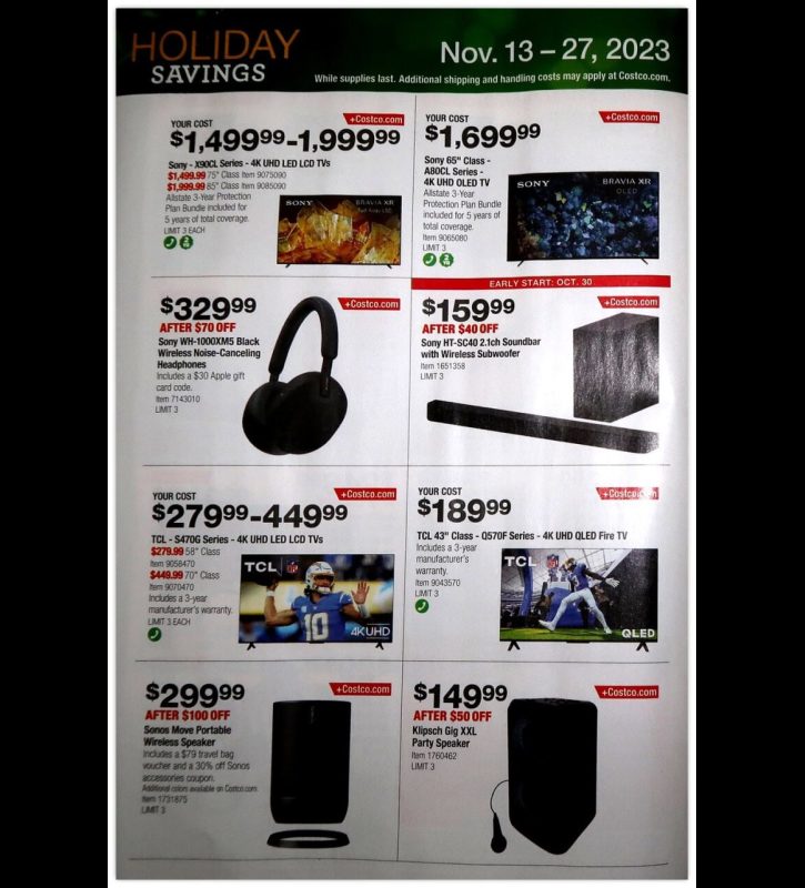 Costco Black Friday 2023 viernes negro ofertas folleto (18)