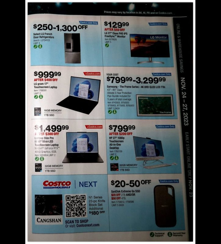 Costco Black Friday 2023 viernes negro ofertas folleto (27)