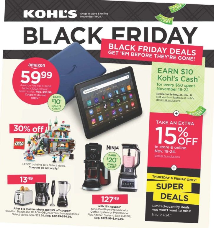 Kohls Black Friday Viernes Negro ofertas Page 01