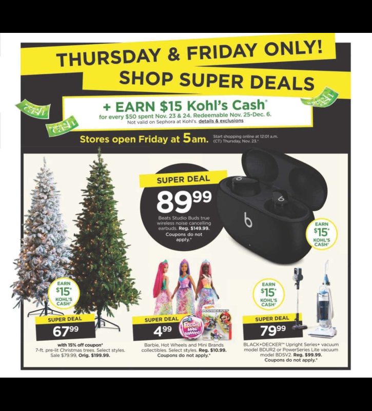 Kohls Black Friday Viernes Negro ofertas Page 02