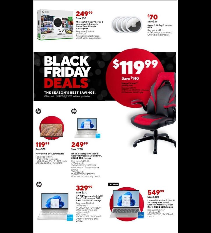 Staples Black Friday 2023 viernes negro ofertas folleto (1)