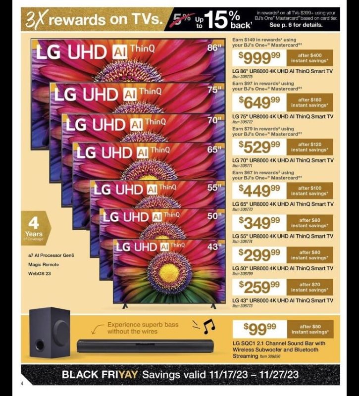 BJs Wholesale Black Friday 2023 viernes negro ofertas folleto (4)