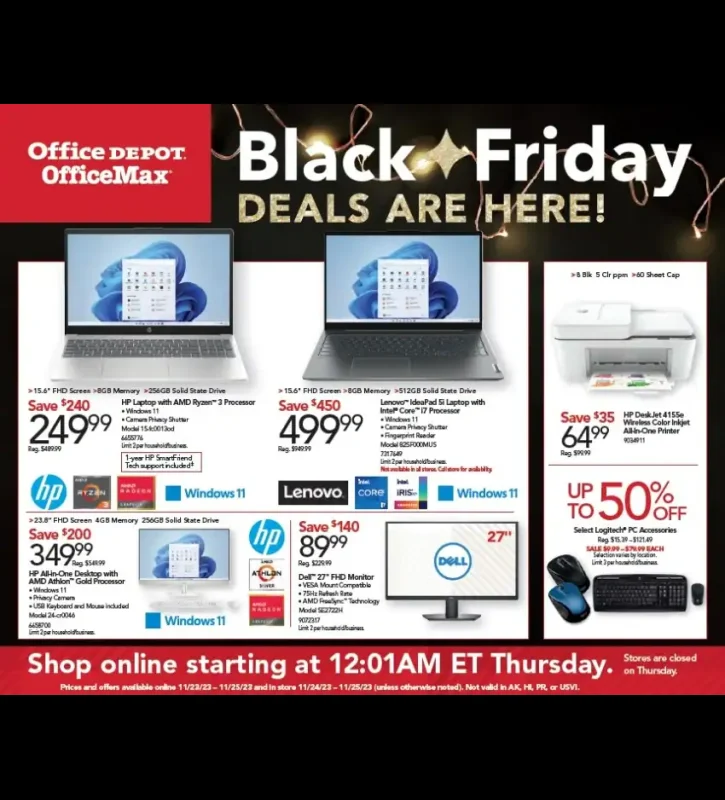 Office Depot Black Friday viernes negro ofertas pagina 1