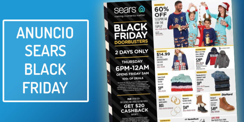 Folleto de ofertas Sears Black Friday 2020 (+ Mejores OFERTAS) 💲👕👟👗